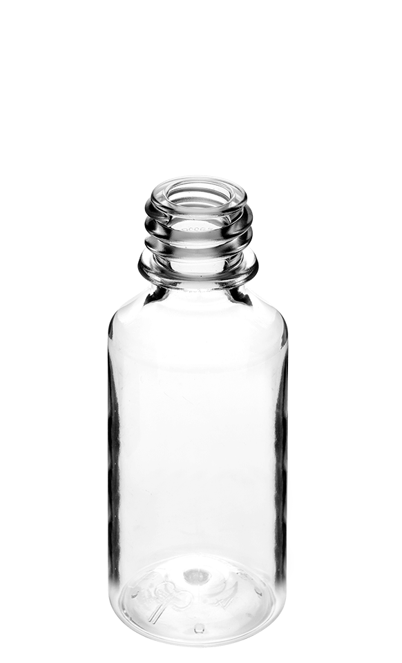 Flacon compte-gouttes 030ml GL18 PET white W7.8gr